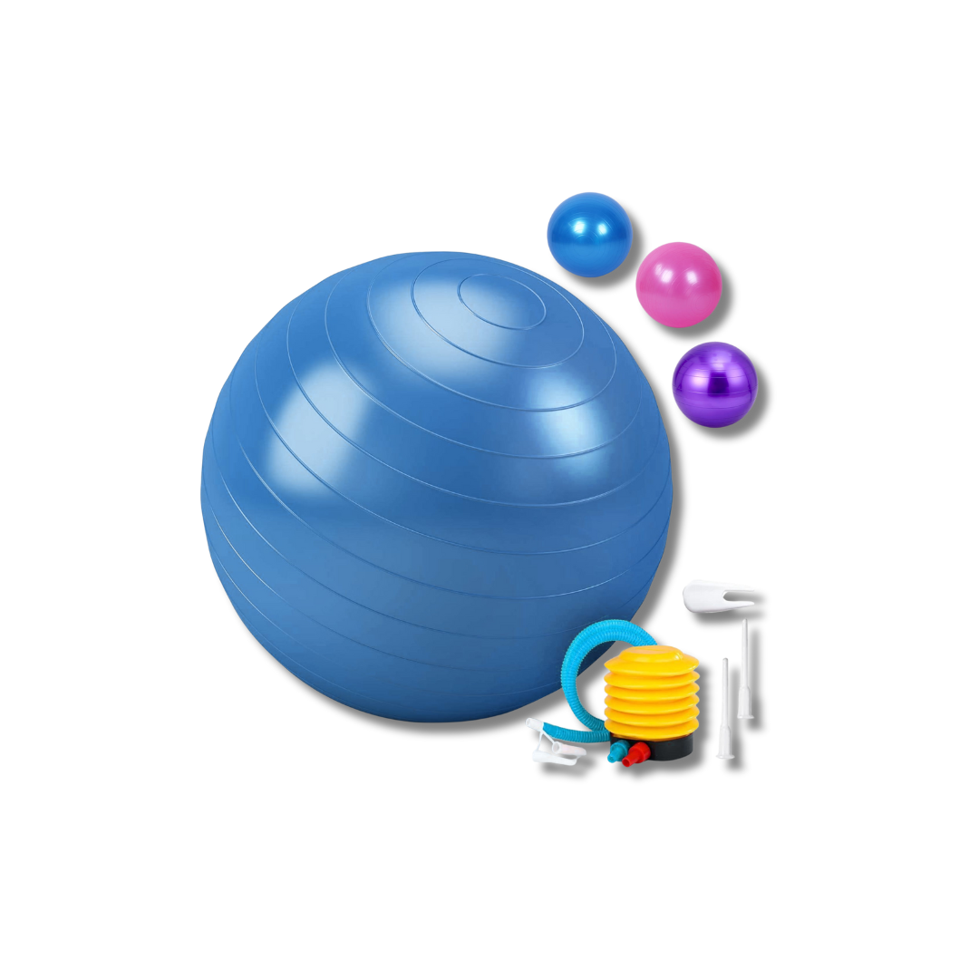 Pilates Balance Ball 65cm - Anti-Burst with Pump