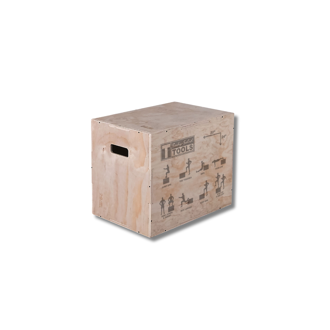 Plyo Box 3-in-1 Wood - 20/24/30 Inch Jump Box