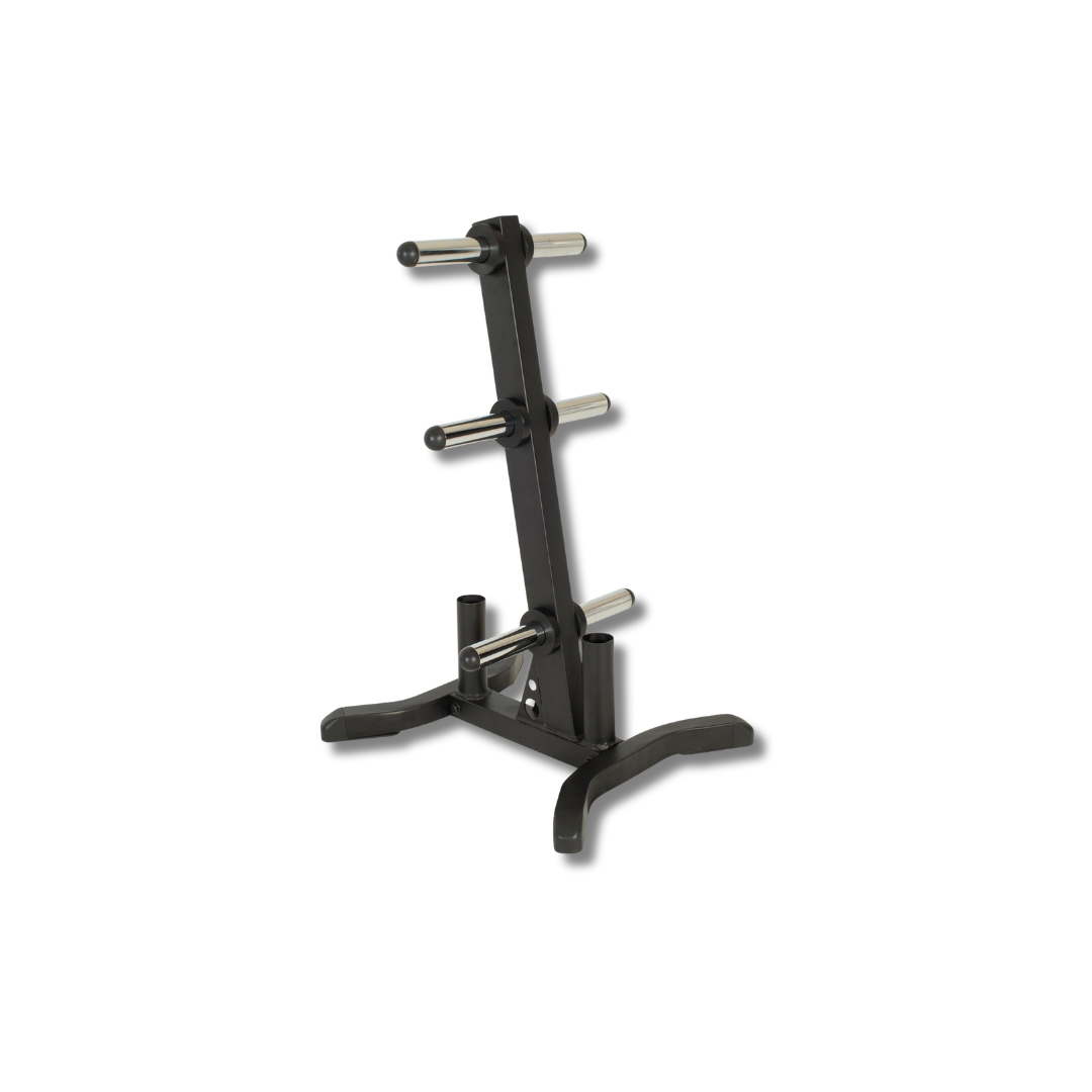 Weight Plate Tree with Bar Holders - 6 Peg Storage Rack